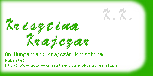 krisztina krajczar business card