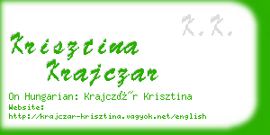 krisztina krajczar business card